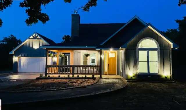 Custom-built Whitetail home exterior in Oklahoma