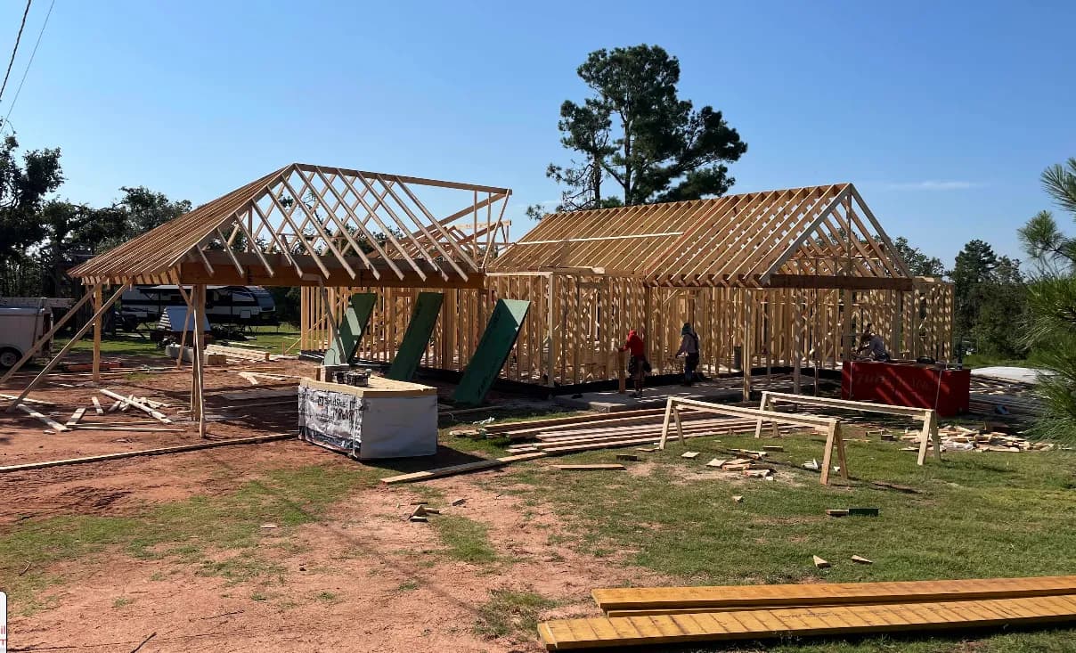 Residential project during construction